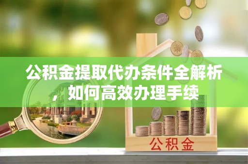 达仁公积金提取代办条件全解析，如何高效办理手续