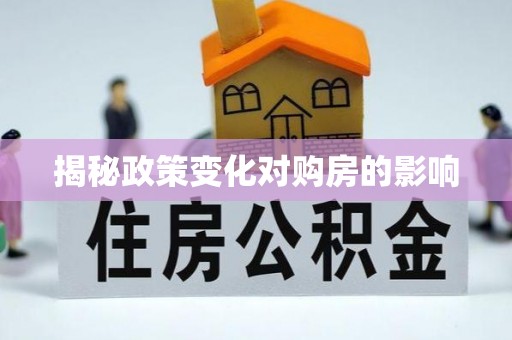 达仁揭秘政策变化对购房的影响