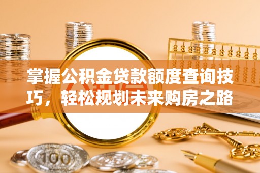 达仁掌握公积金贷款额度查询技巧，轻松规划未来购房之路