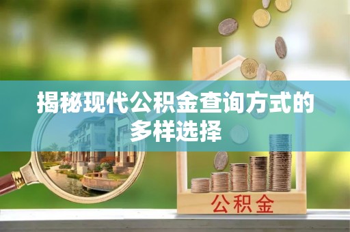 达仁揭秘现代公积金查询方式的多样选择