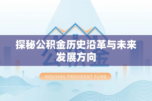 达仁探秘公积金历史沿革与未来发展方向