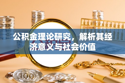 达仁公积金理论研究，解析其经济意义与社会价值
