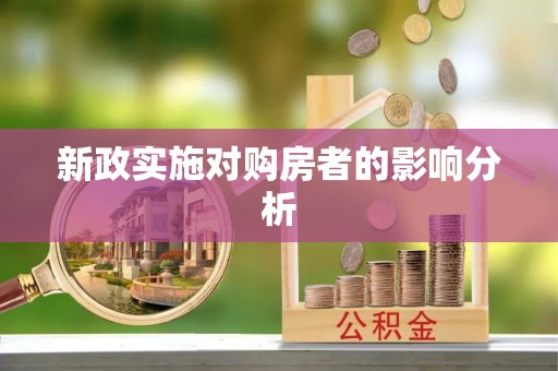达仁新政实施对购房者的影响分析